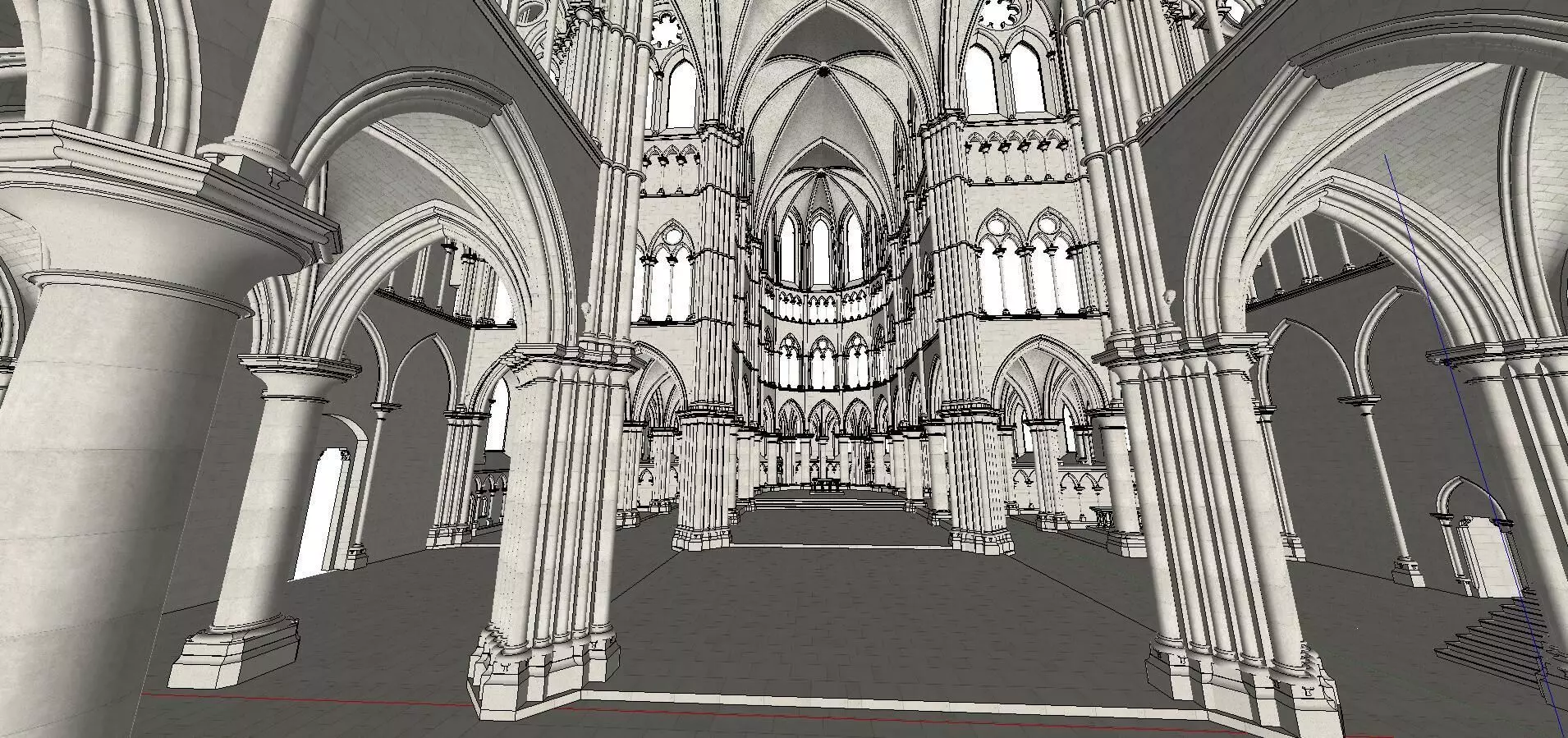 Architecture-Religion-God-Culture-Temple-0255 inside of cathe... 3D model_0