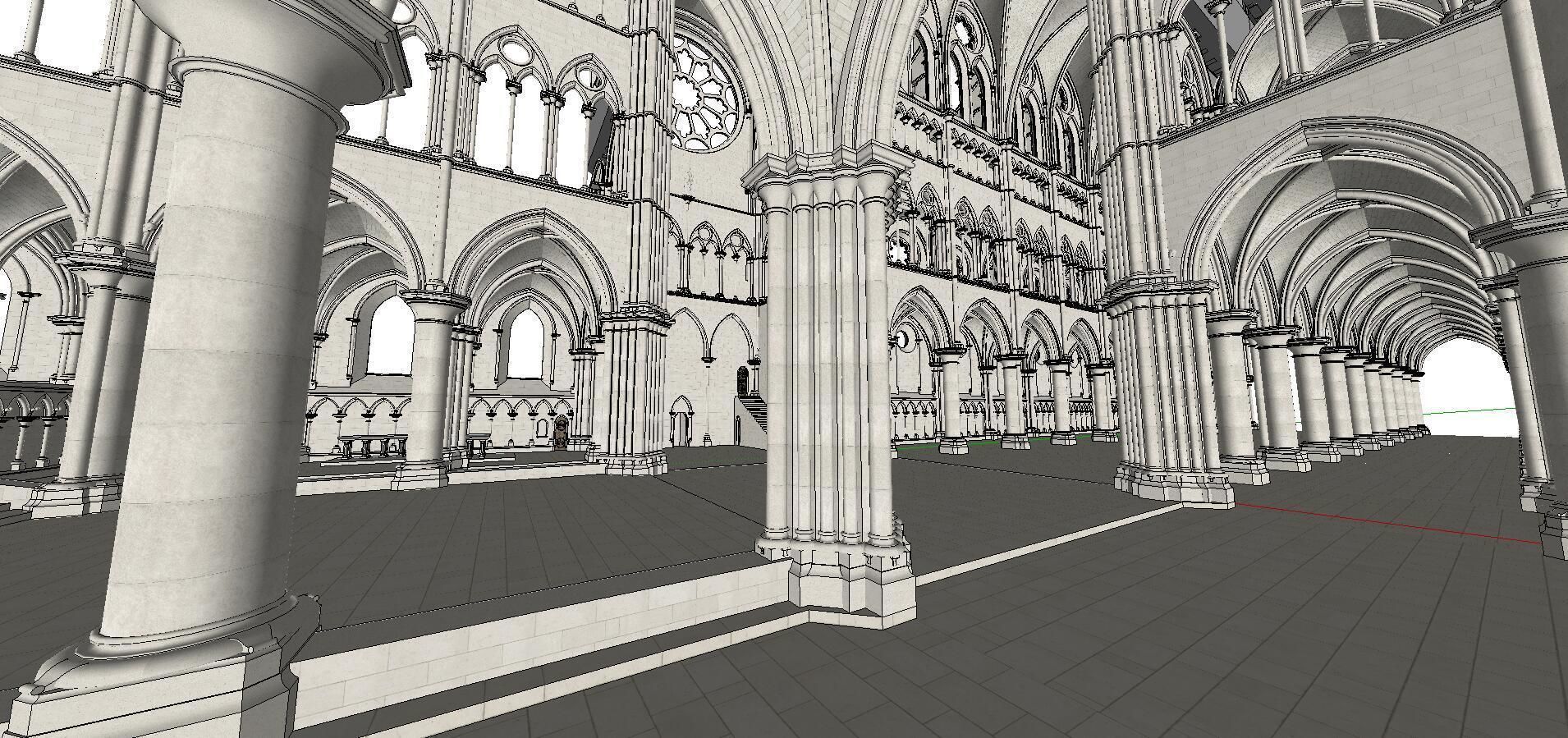 Architecture-Religion-God-Culture-Temple-0255 inside of cathe... 3D model_3