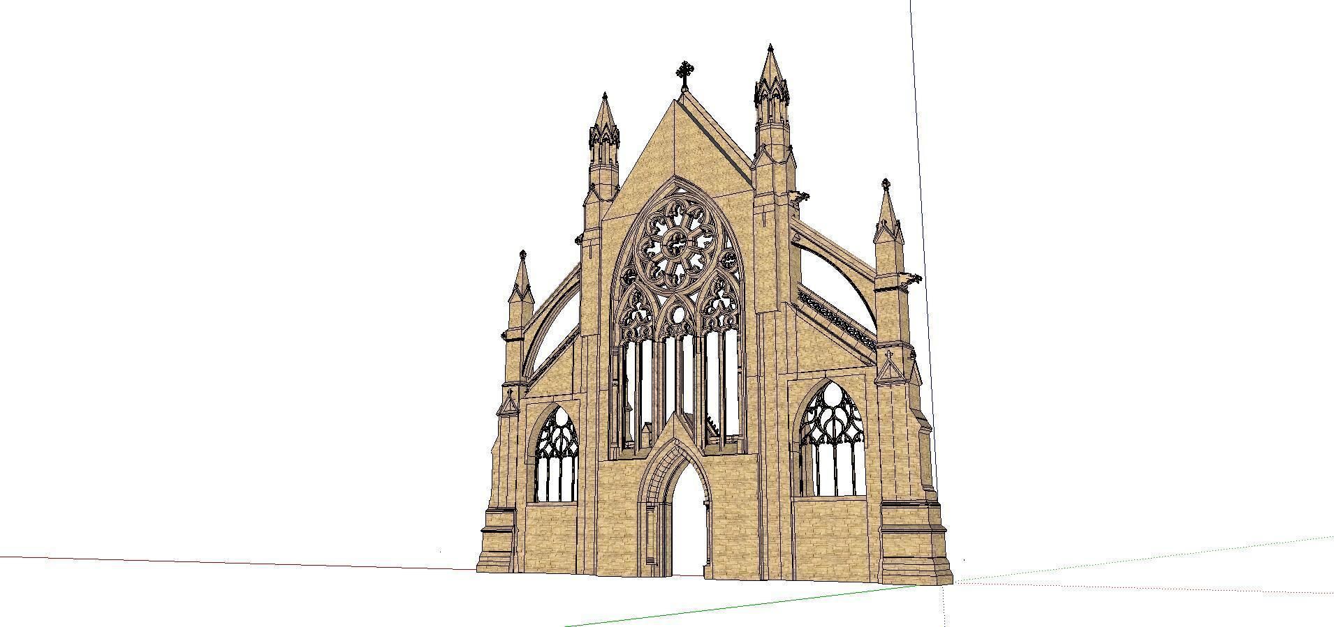 Architecture-Religion-God-Culture-Temple-0254 gothic structure 3D model_4