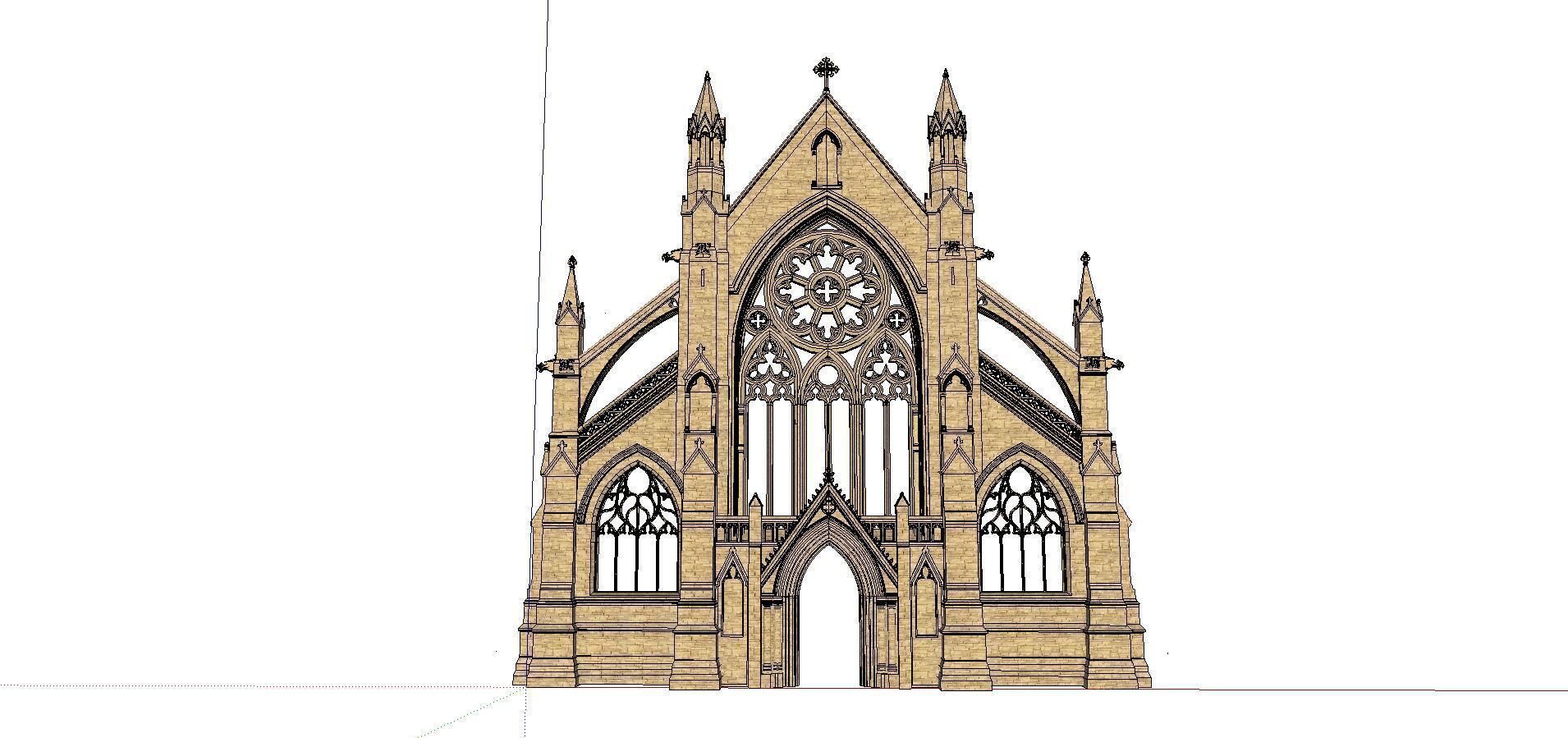 Architecture-Religion-God-Culture-Temple-0254 gothic structure 3D model_1