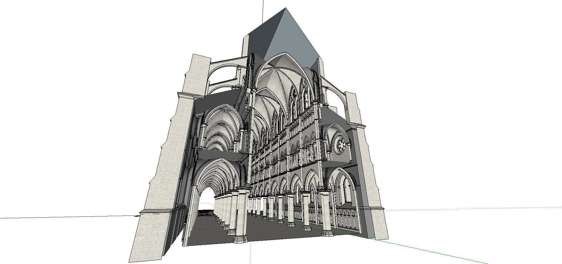 Architecture-Religion-God-Culture-Temple-0252 inside of cathe... 3D model_3