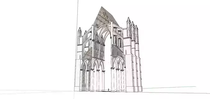Architecture-Religion-God-Culture-Temple-0250 gothic structure 3D model