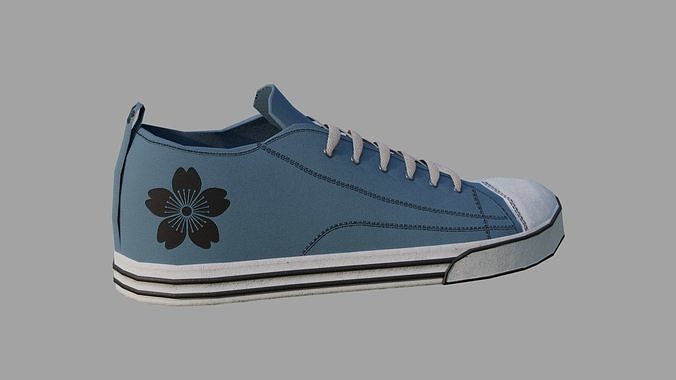 Canvas Sneakers Low-poly 3D model