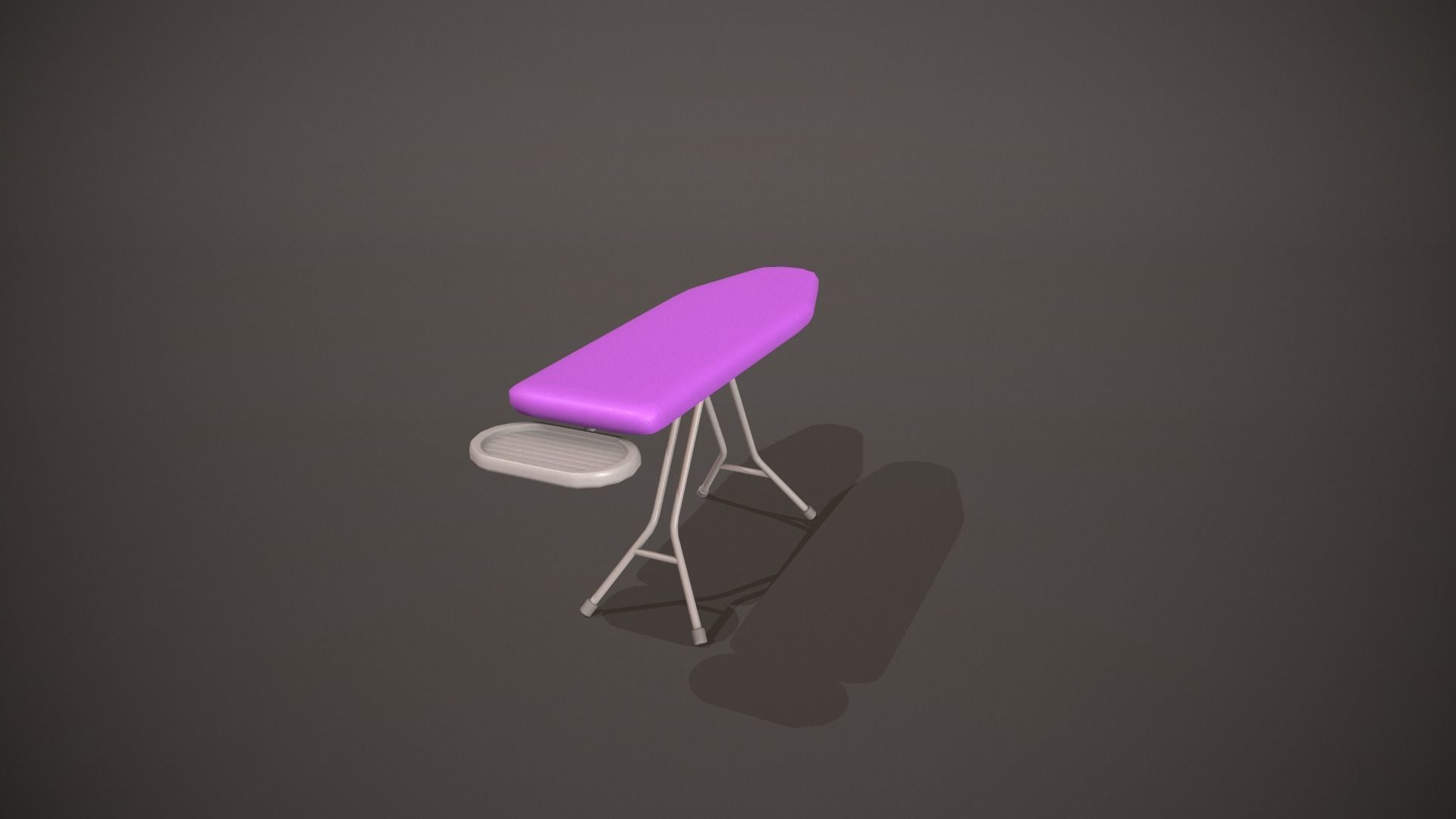 Purple Ironing Board Low-poly 3D model_3