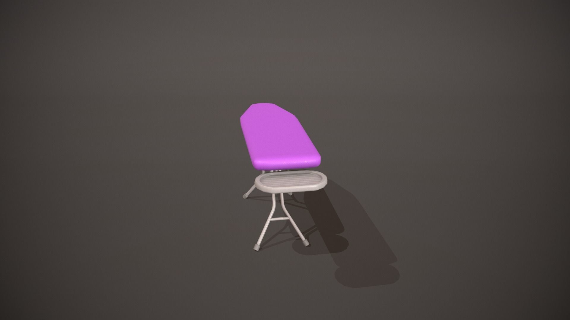 Purple Ironing Board Low-poly 3D model_4