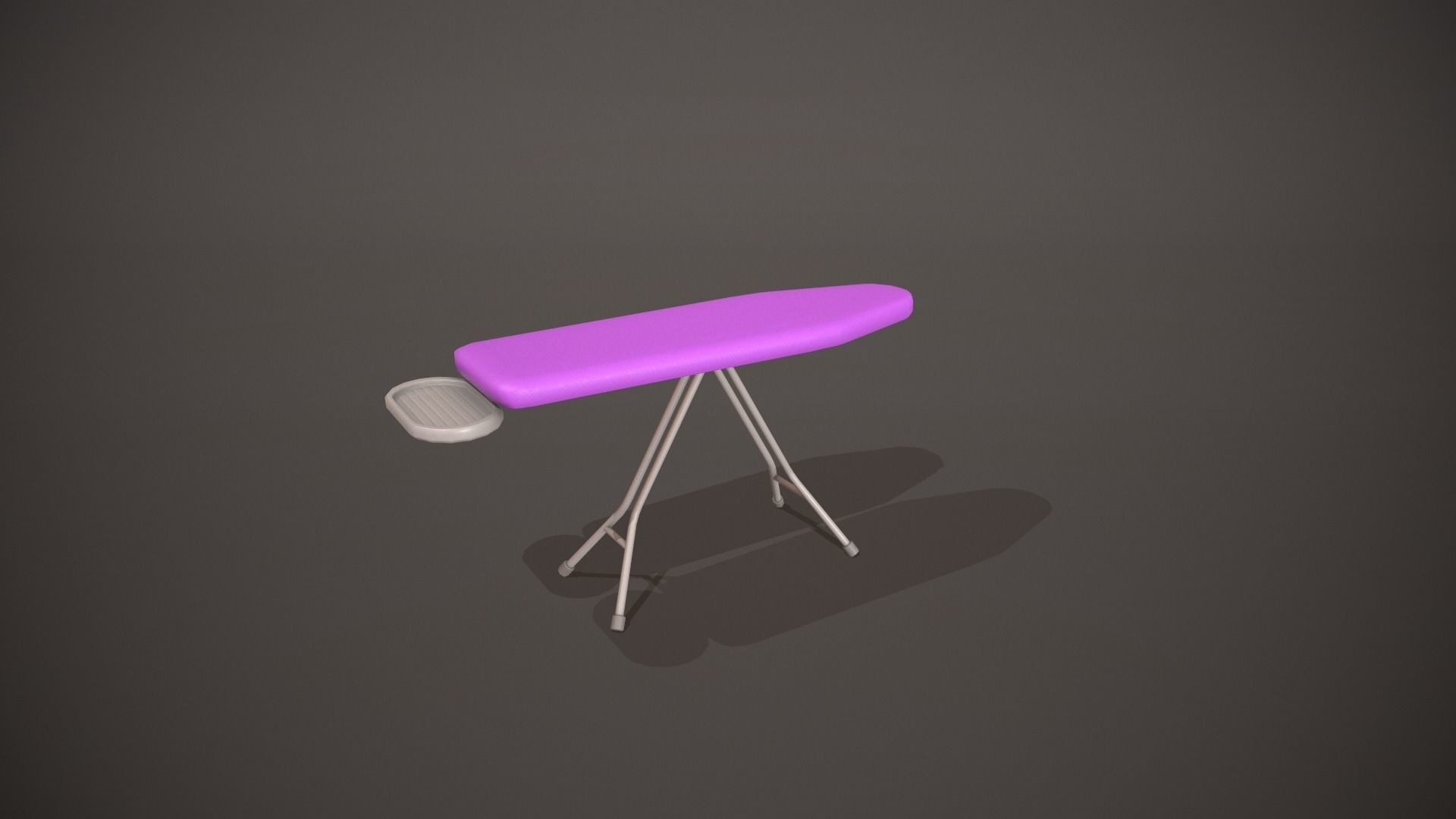 Purple Ironing Board Low-poly 3D model_2