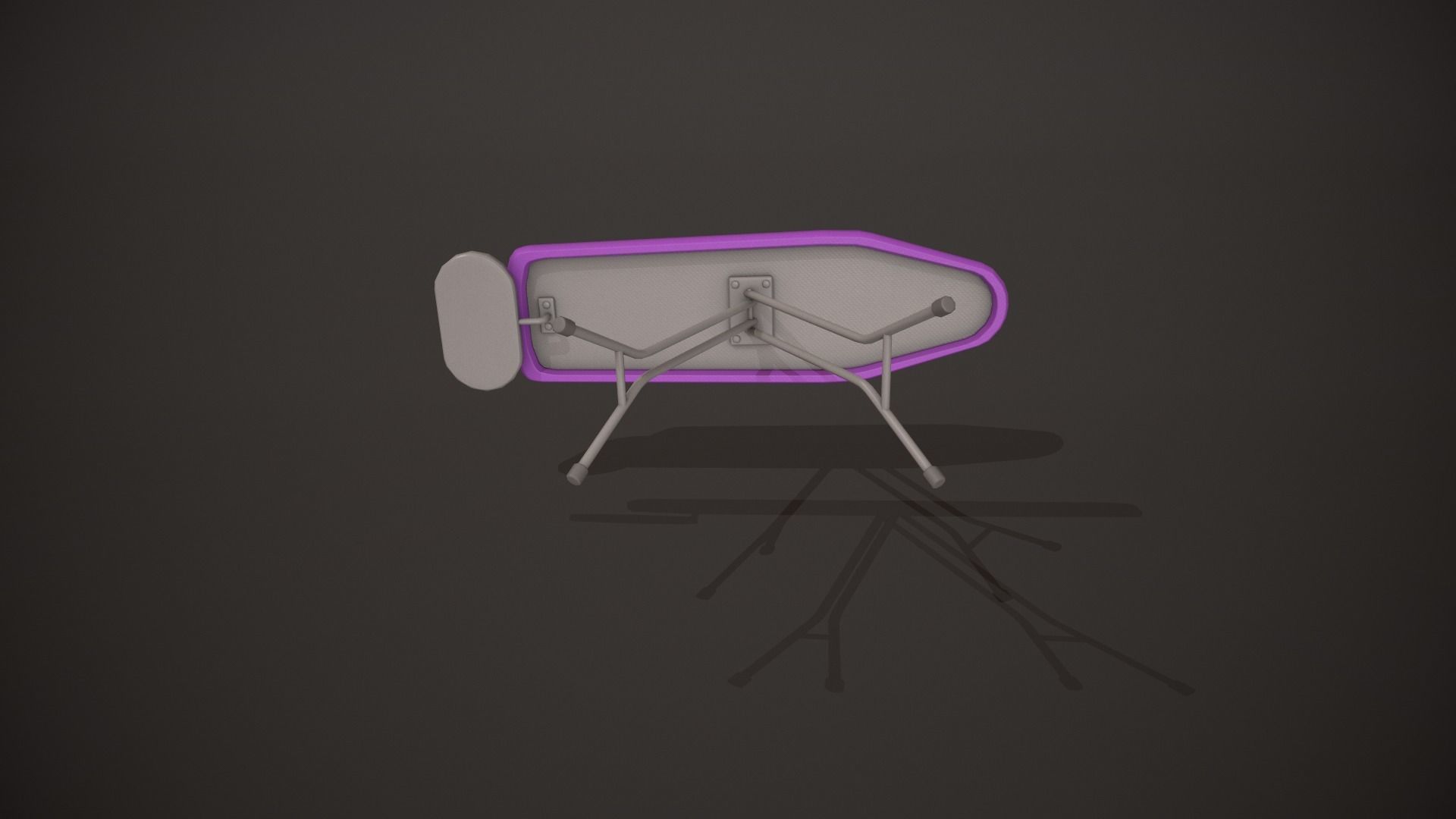 Purple Ironing Board Low-poly 3D model_12