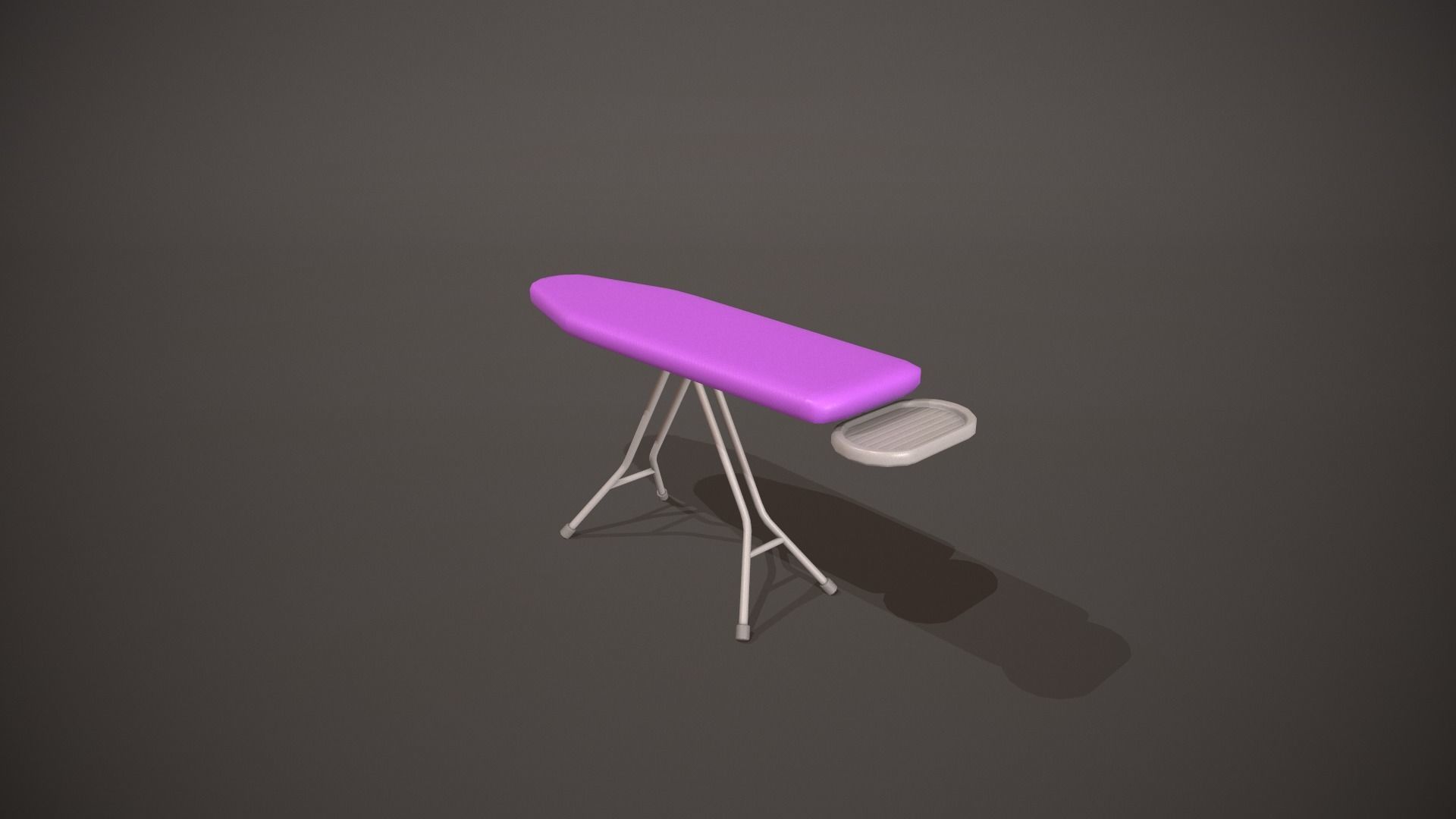 Purple Ironing Board Low-poly 3D model_5