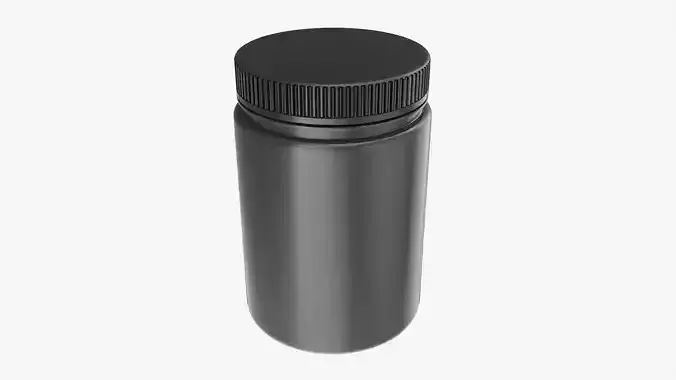 Plastic Jar Mockup 12 3D model