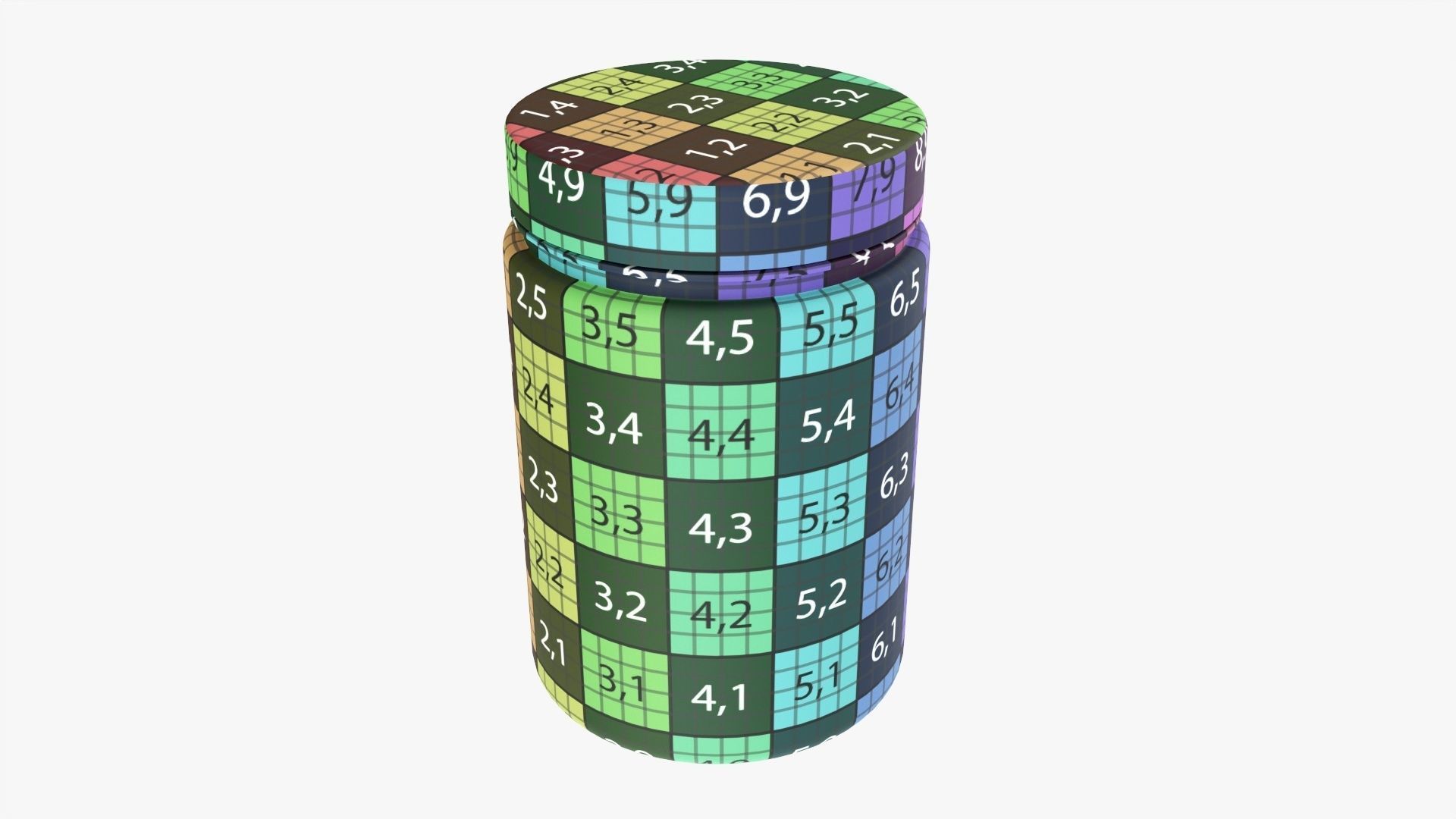 Plastic Jar Mockup 12 3D model_9