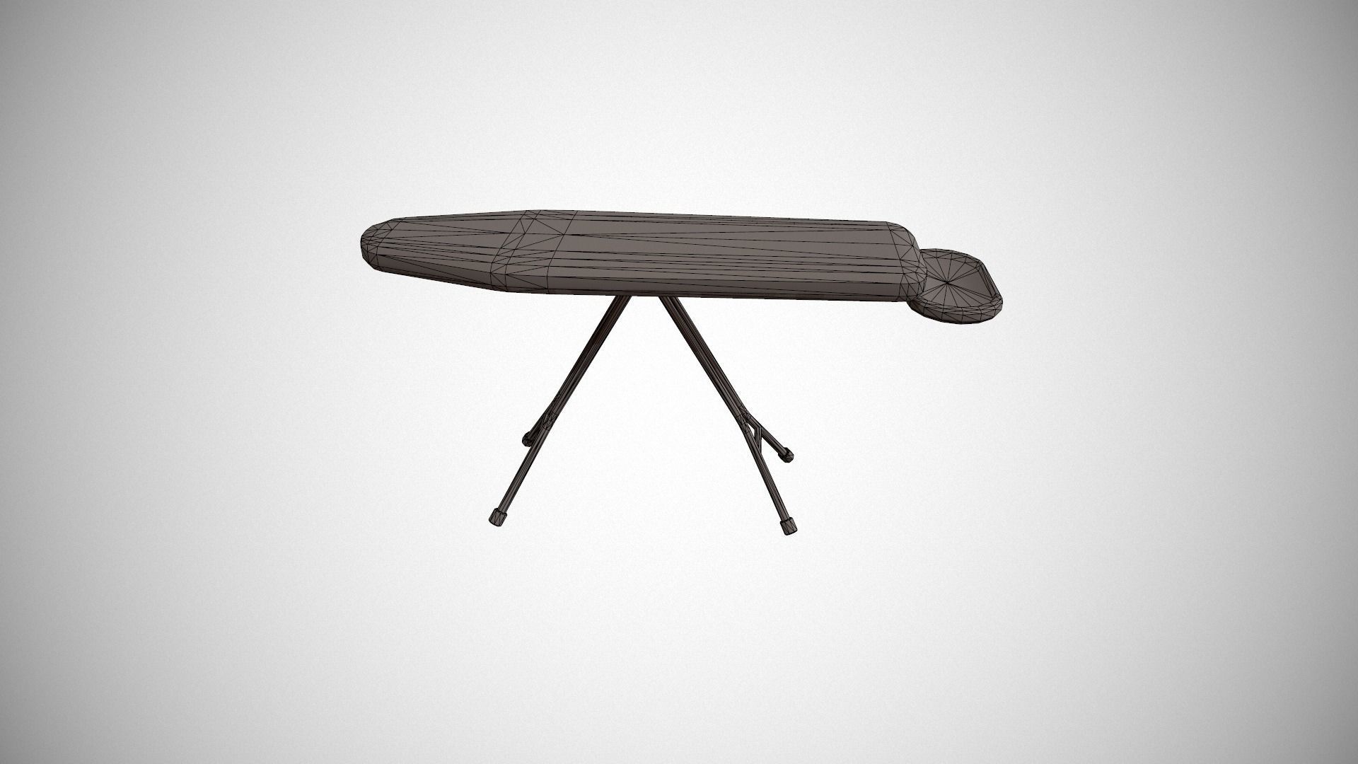 Purple and White Spots Ironing Board Low-poly 3D model_19