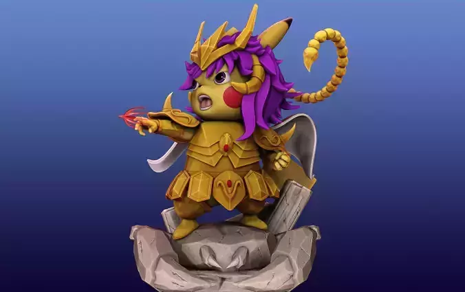 Pikachu Knight of the Zodiac Milo Cosplay