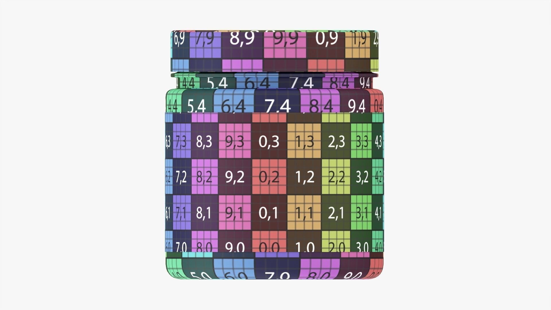 Plastic Jar Mockup 14 3D model_12