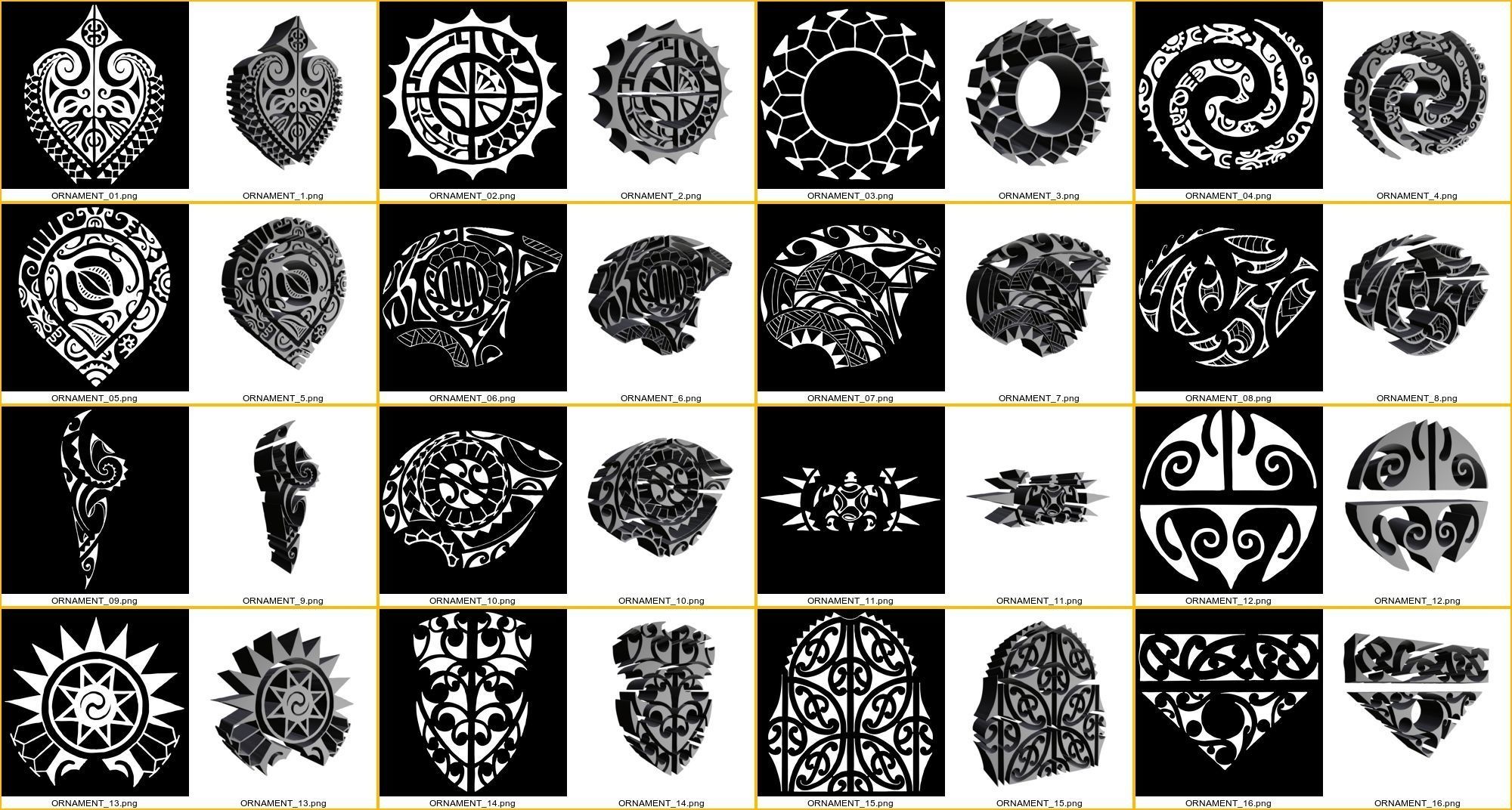 POLINESIA ORNAMENTS part 1 3D model_1