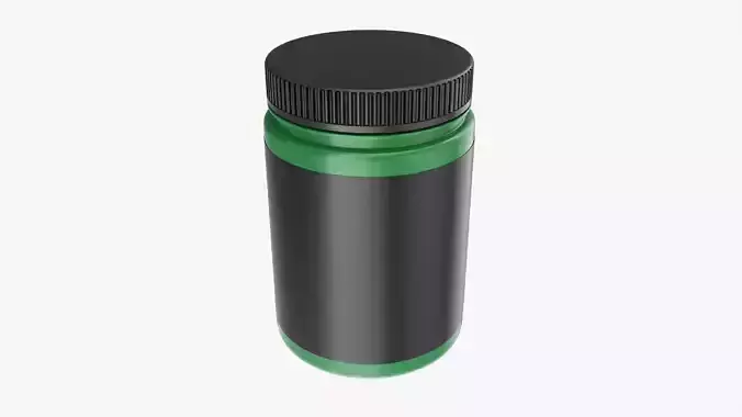 Plastic Jar Mockup 15 3D model