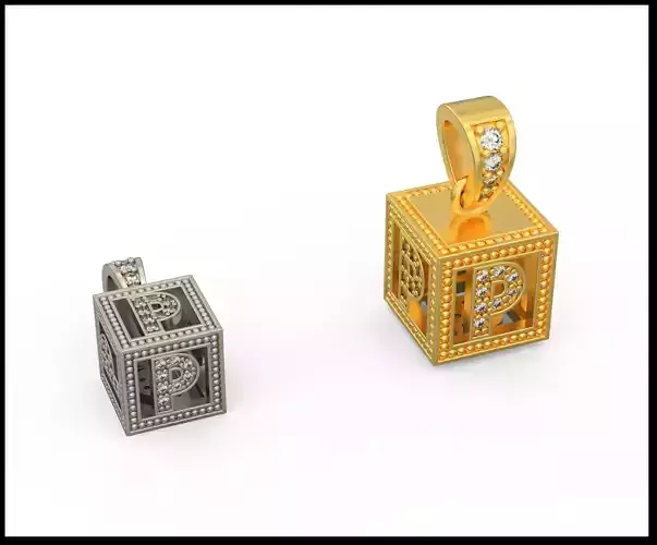BOX LETTER P 3D print model