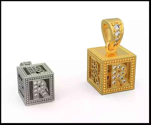 BOX LETTER R 3D print model