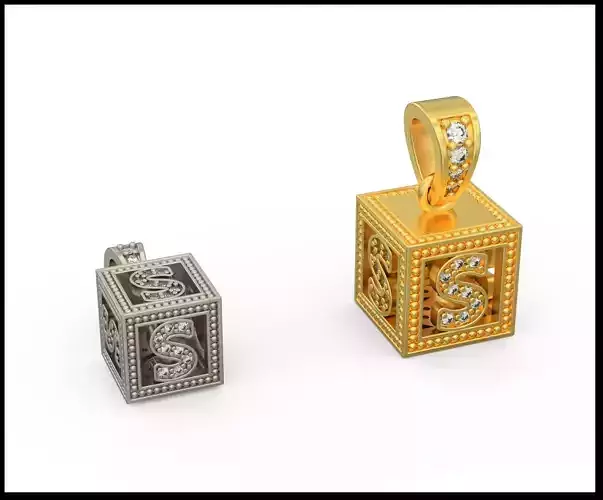 BOX LETTER S 3D print model