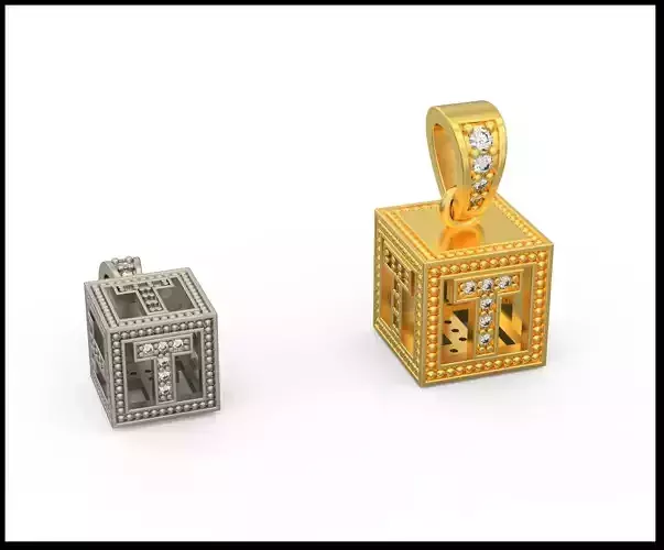 BOX LETTER T 3D print model