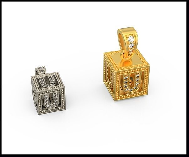 BOX LETTER U 3D print model