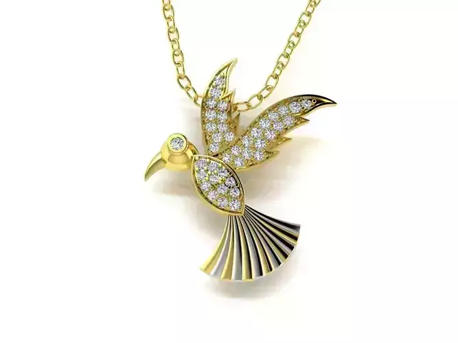 Diamond Jewelry Bird Pendant