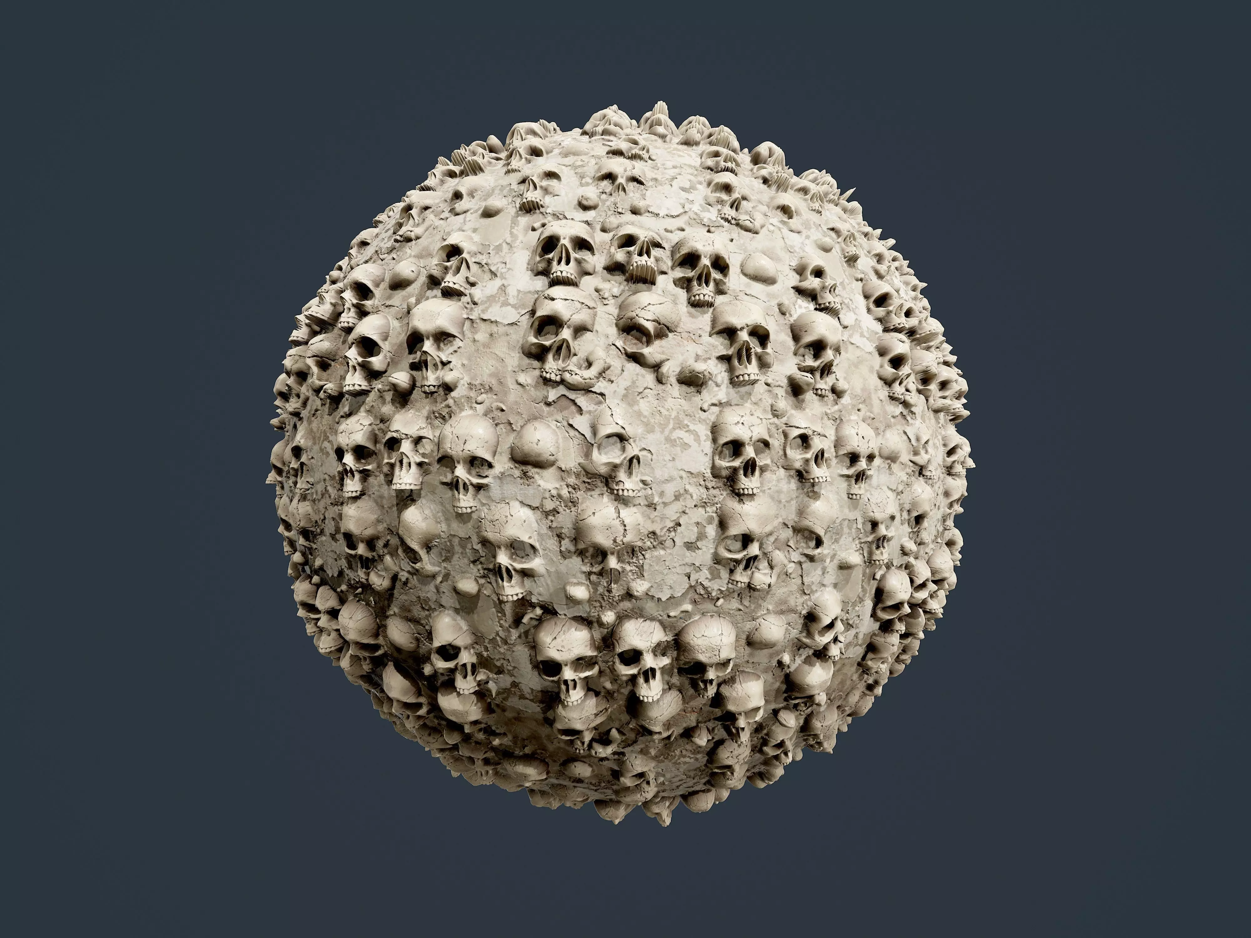 Skull Bones Horror Seamless PBR Texture 13 Texture_0