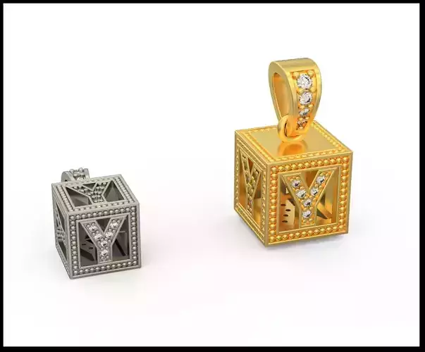 BOX LETTER Y 3D print model