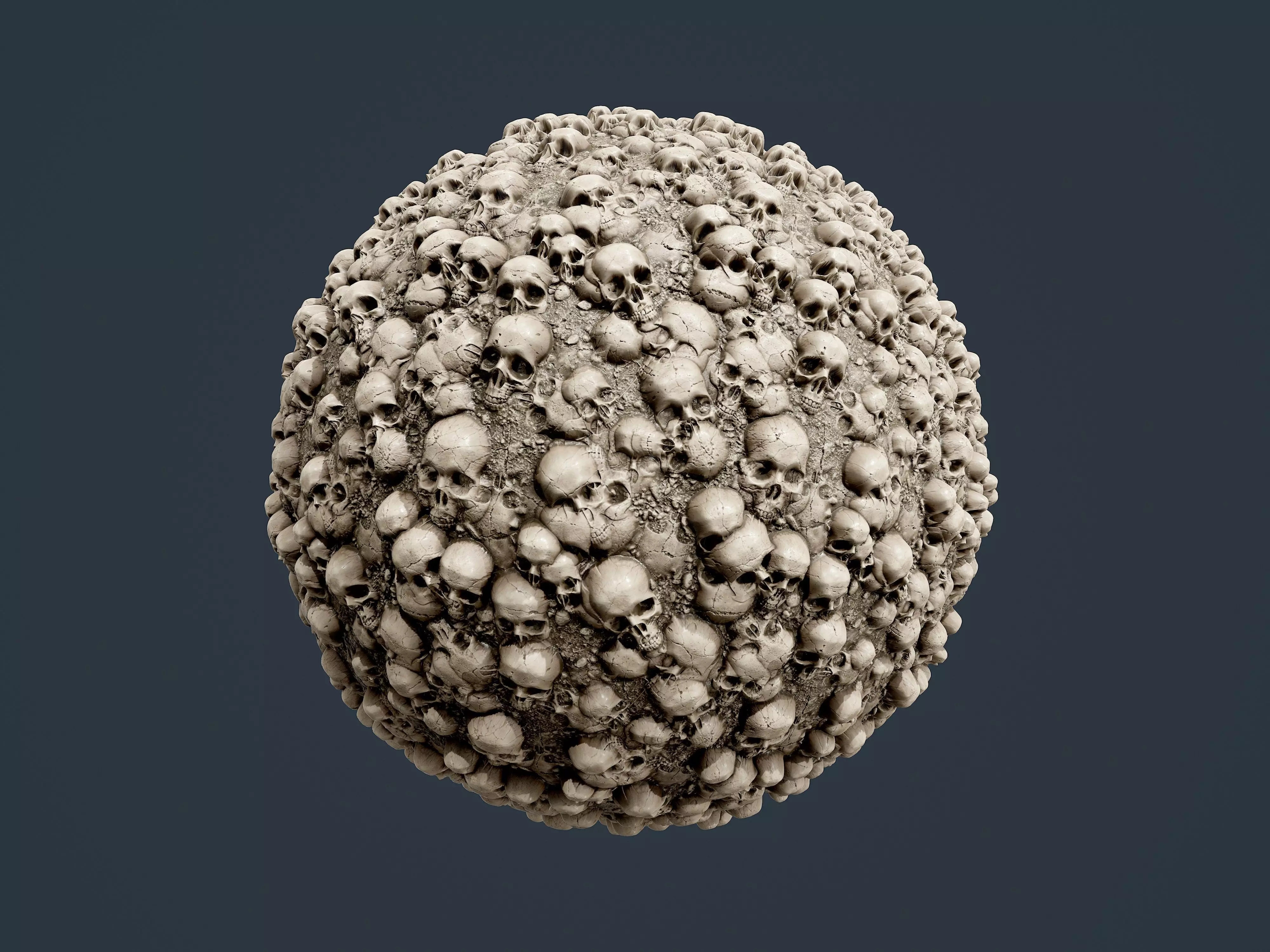 Skull Bones Horror Seamless PBR Texture 22 Texture_0
