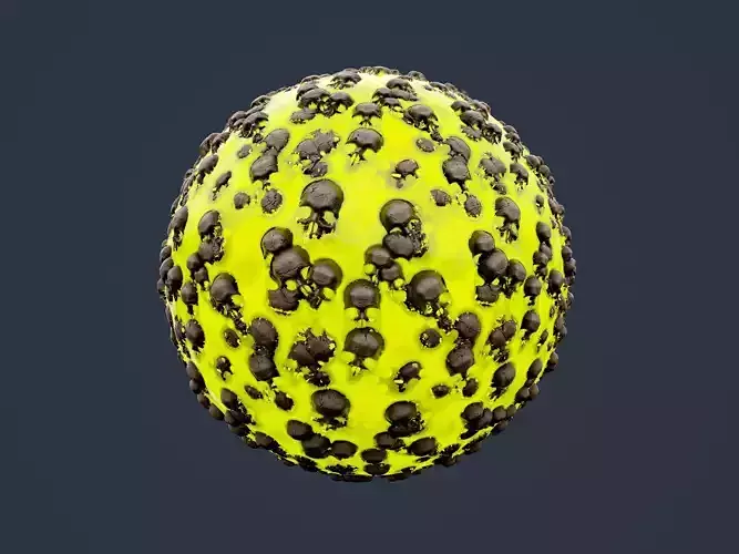 Skull Bones Horror Seamless PBR Texture 30