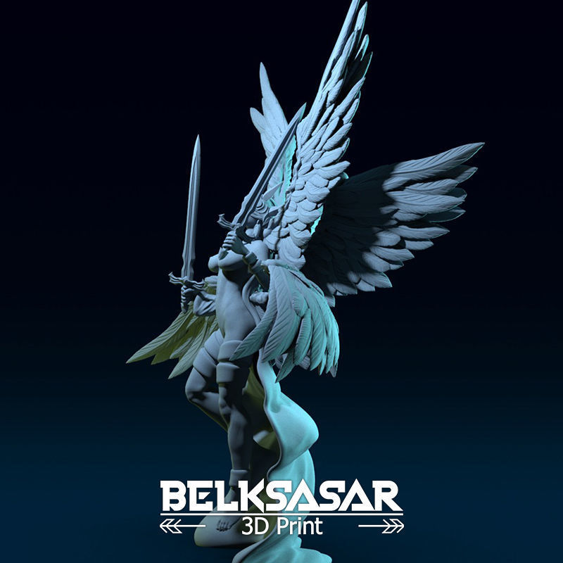 Angel of Justice Normal and Nude 3D print model_5