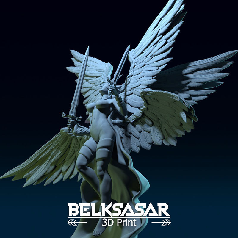 Angel of Justice Normal and Nude 3D print model_31