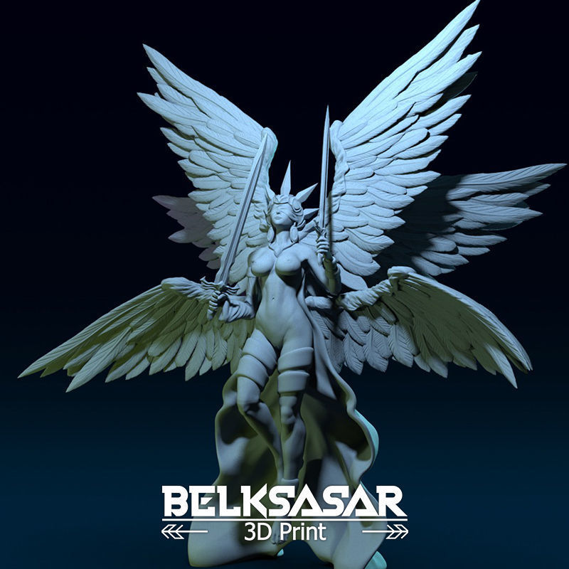 Angel of Justice Normal and Nude 3D print model_3