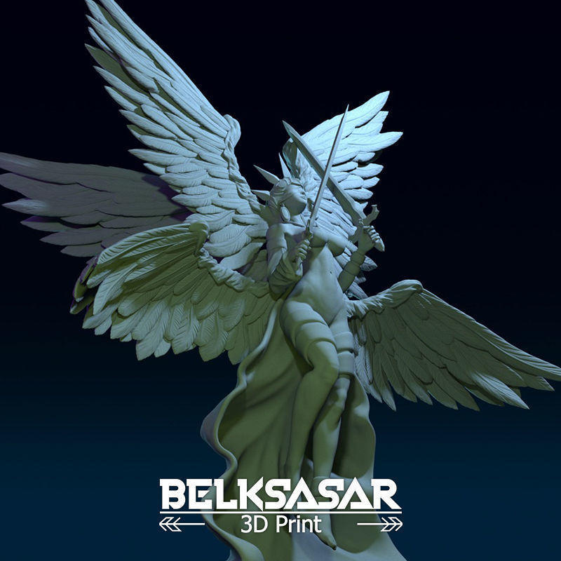 Angel of Justice Normal and Nude 3D print model_33