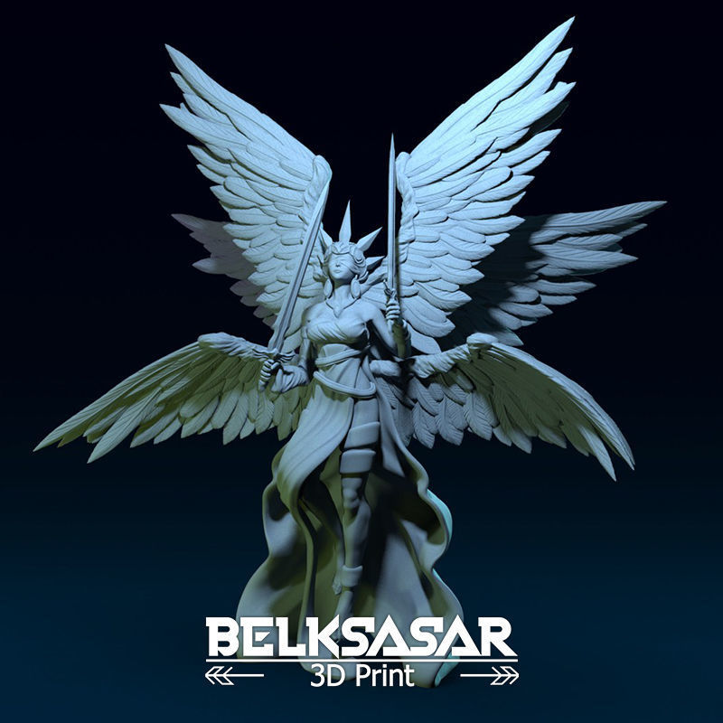 Angel of Justice Normal and Nude 3D print model_4