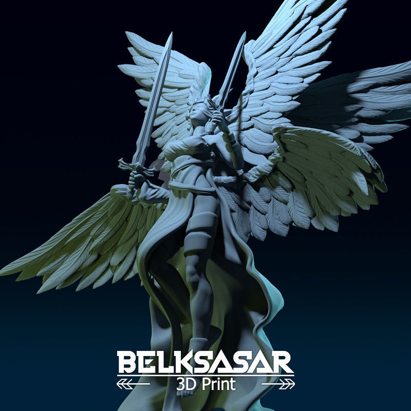Angel of Justice Normal and Nude 3D print model_32