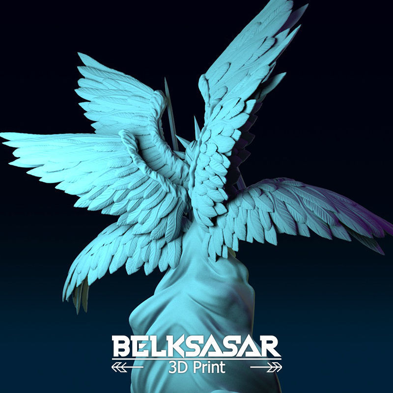 Angel of Justice Normal and Nude 3D print model_35