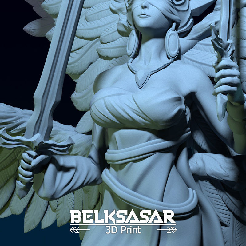 Angel of Justice Normal and Nude 3D print model_18