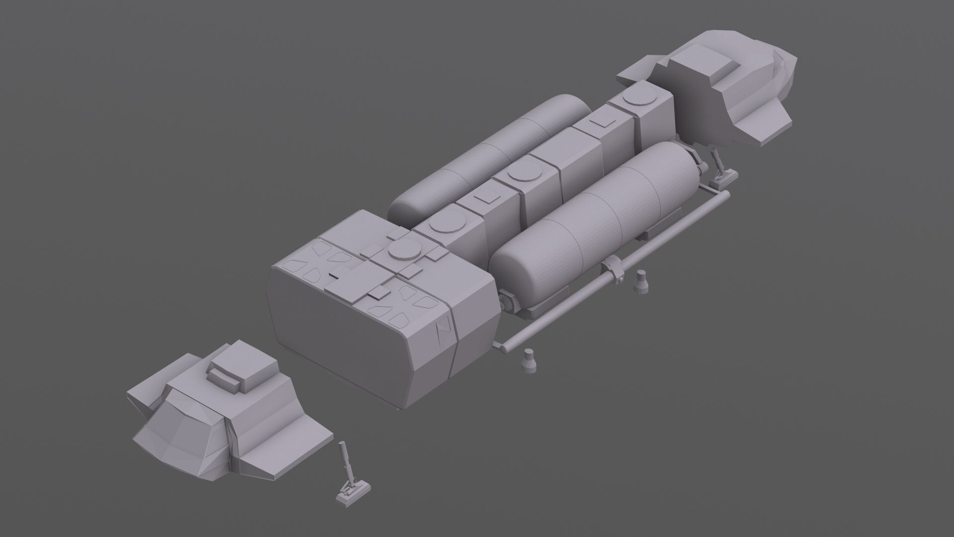 Visitors starships transport tanker pack Printable 3D print model_7