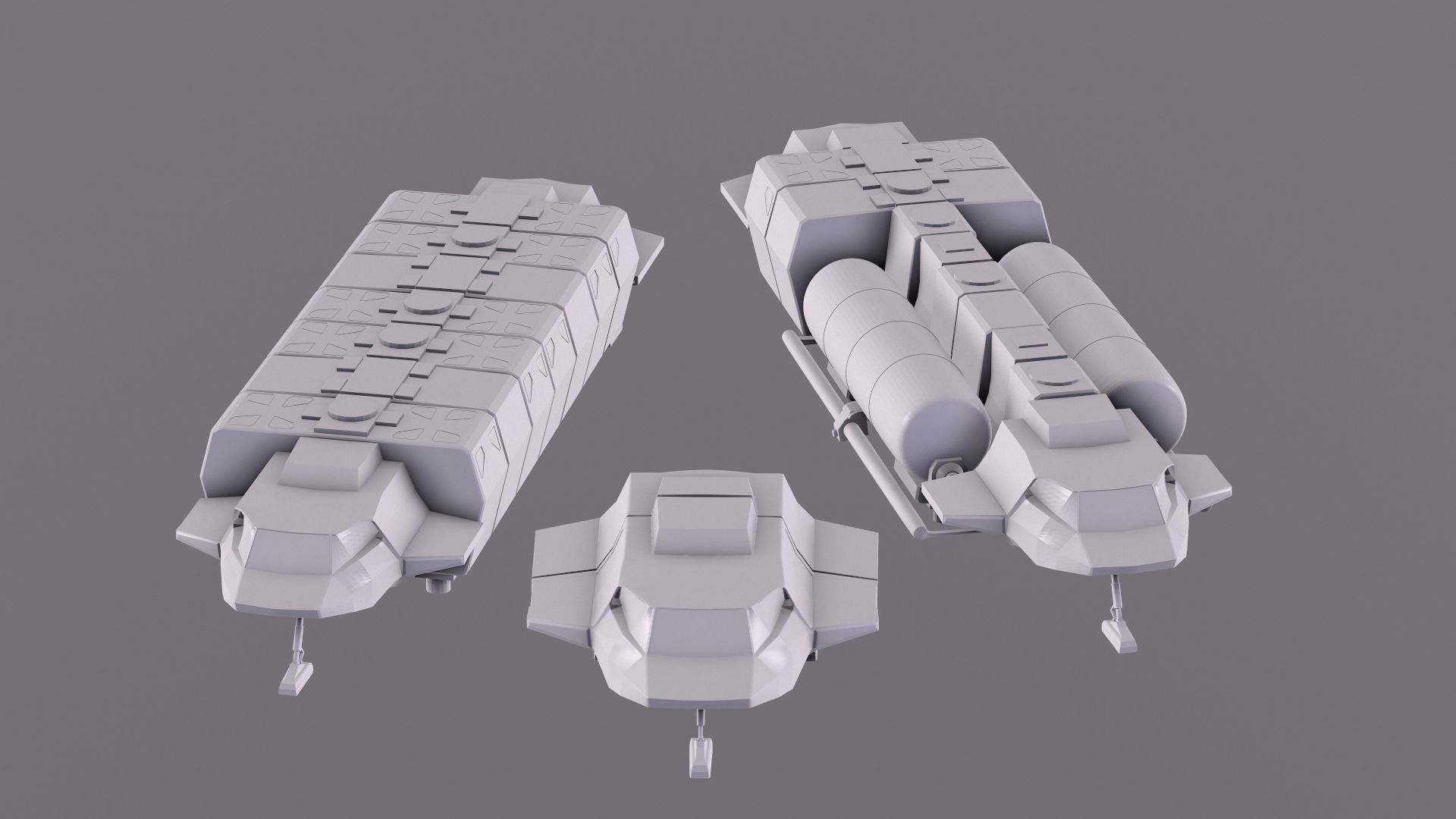 Visitors starships transport tanker pack Printable 3D print model_25