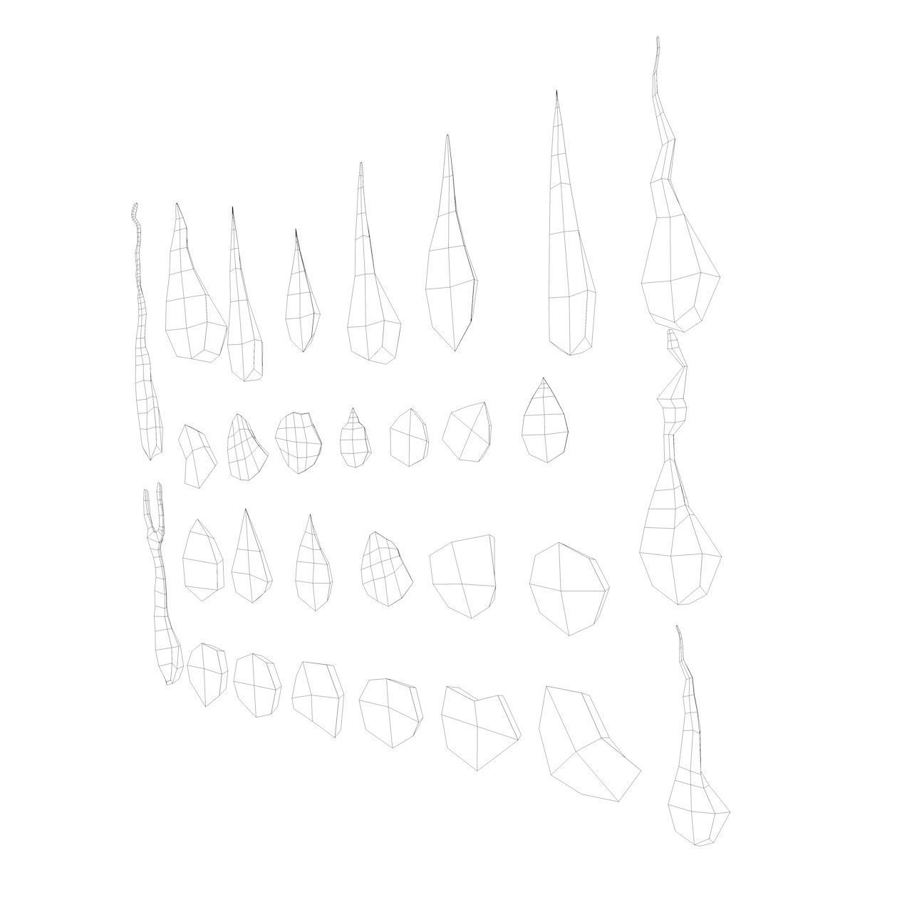  droplets bundle - patch of water drops 3D model_7