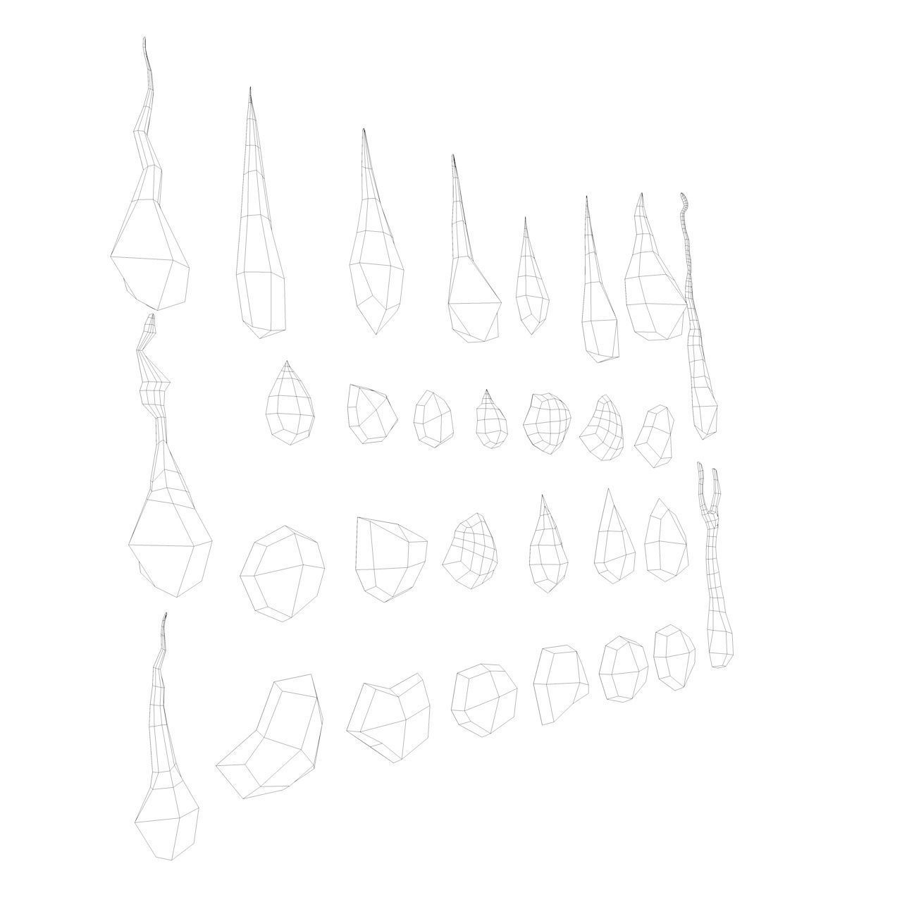  droplets bundle - patch of water drops 3D model_6