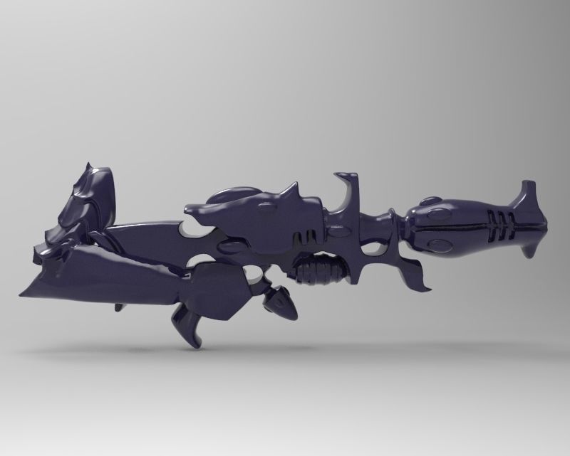 Evil Space Elf - Kab Footman or Scourge Set 3D print model_34