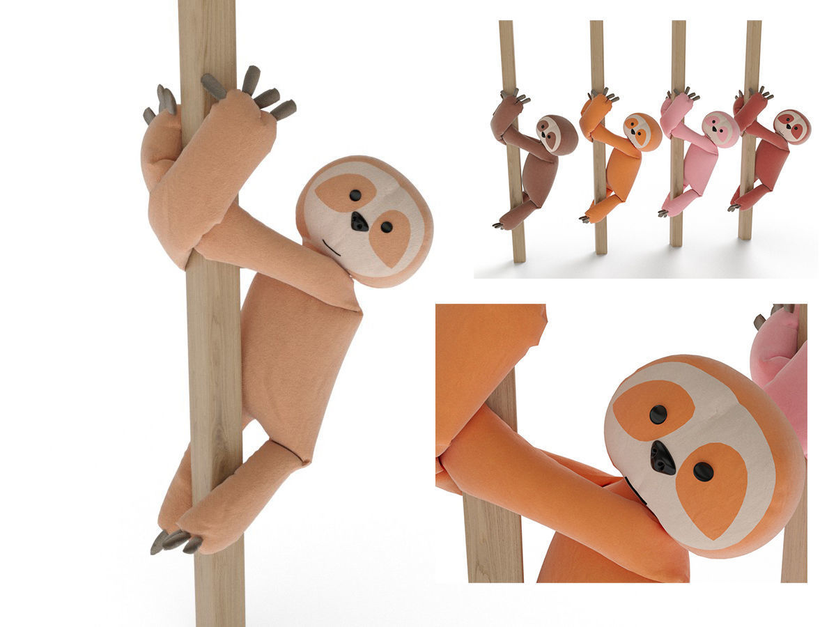 stuffed toy - Sloth 3D model_5