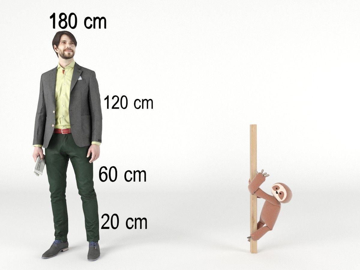 stuffed toy - Sloth 3D model_8