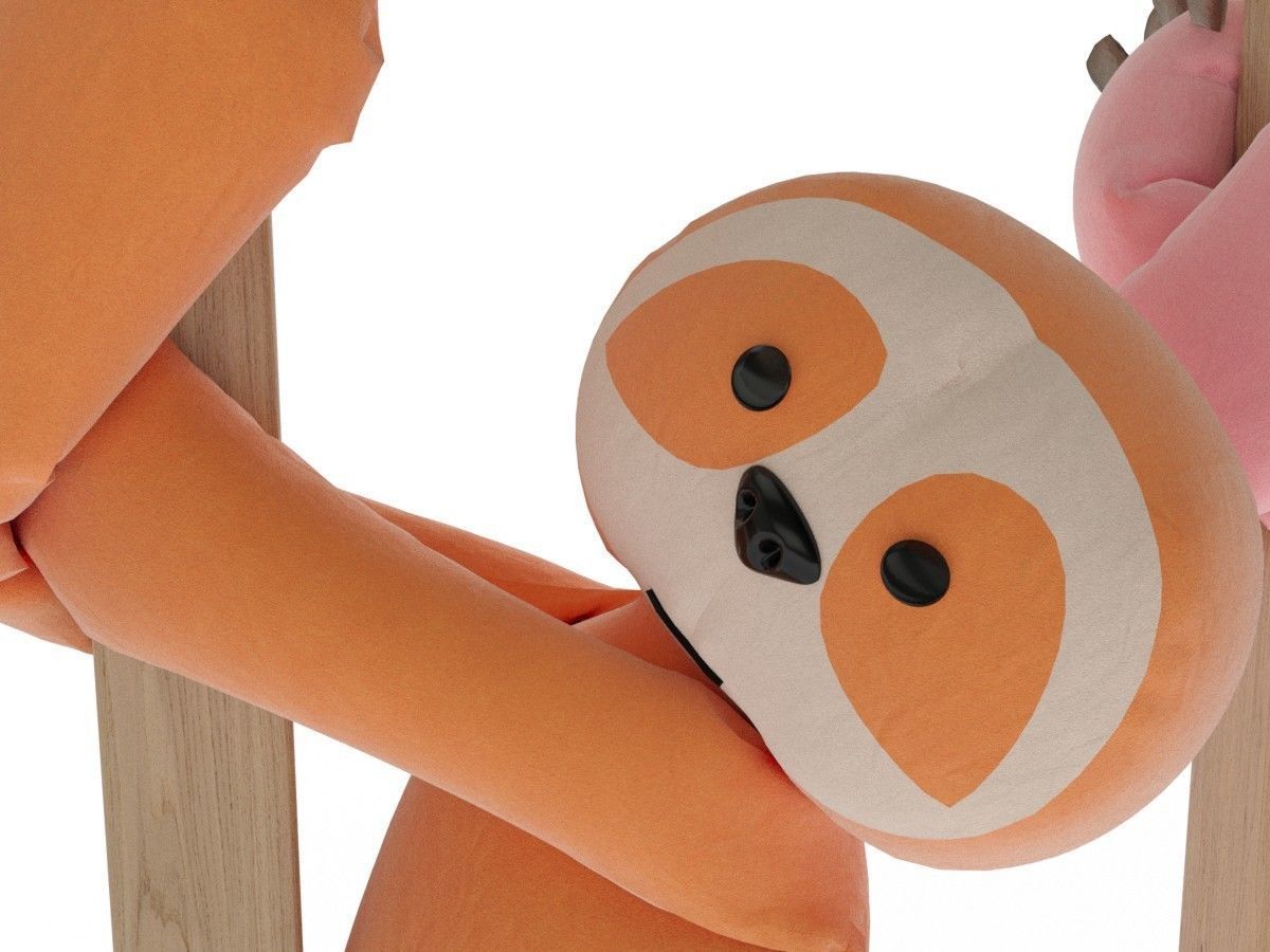 stuffed toy - Sloth 3D model_4