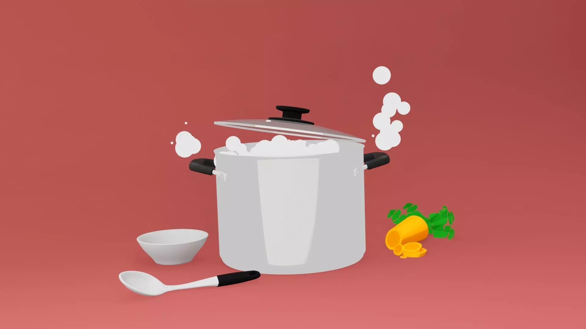 pan boiling 3D model