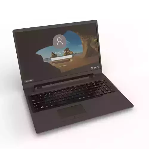 Laptop PBR cutting board 3D model