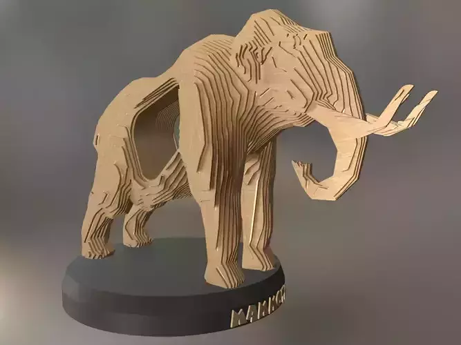 Parametric Wood Mammoth