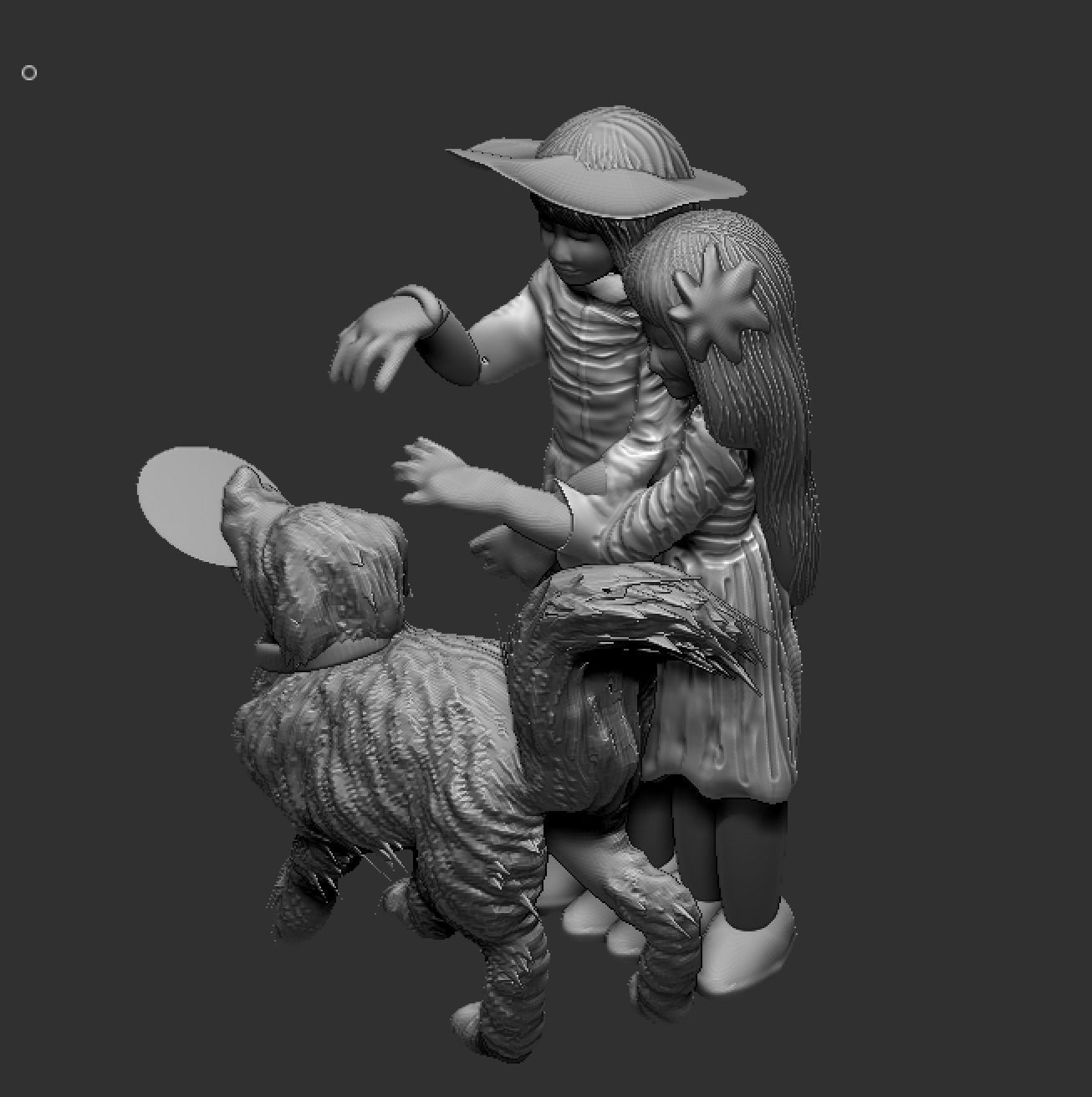 GIRLS WITH DOGE PRINTING MODEL 3D print model_3