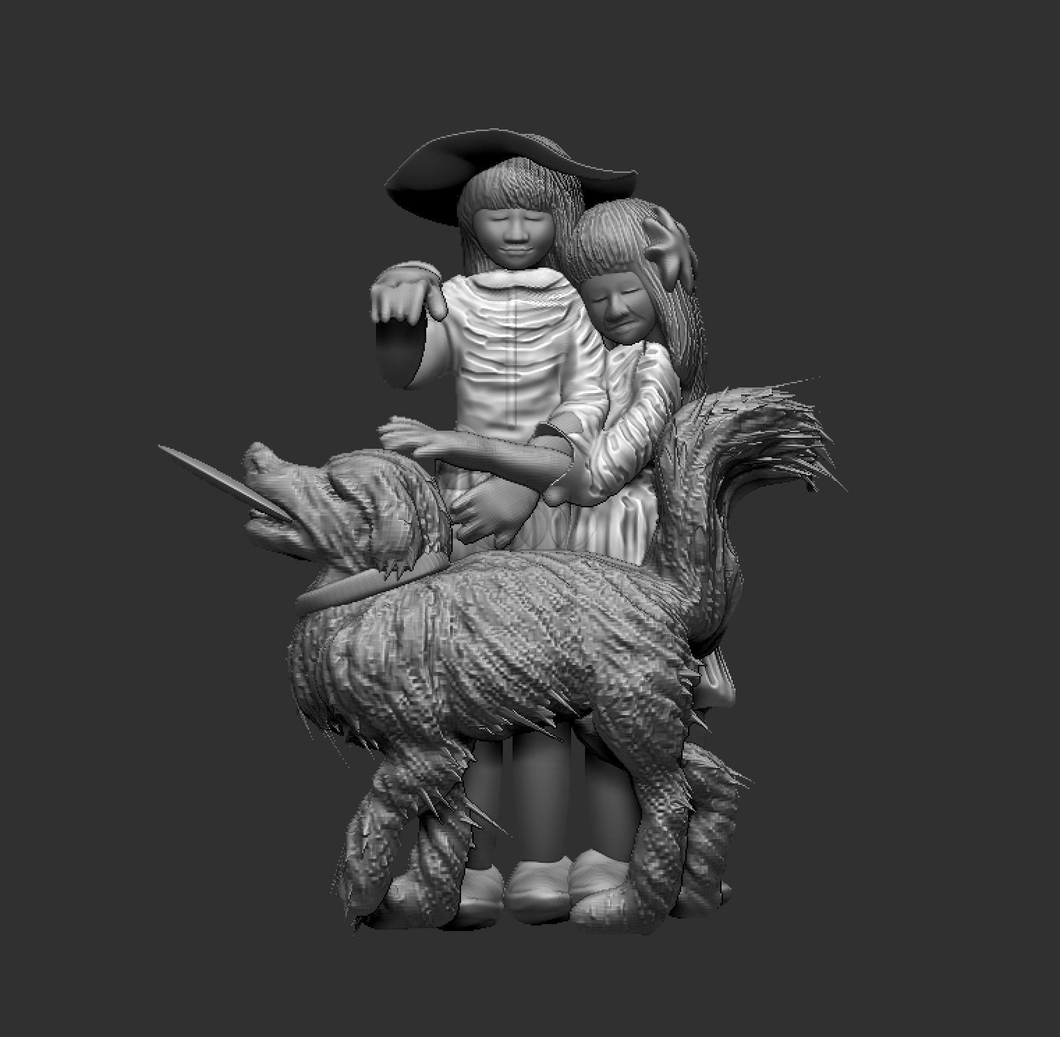 GIRLS WITH DOGE PRINTING MODEL 3D print model_1